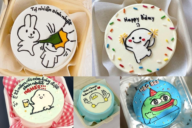 mẫu bánh sinh nhật cute